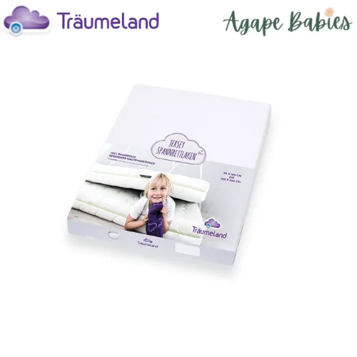 Traeumeland Jersey Single Fitted Sheet (90x200cm) - White
