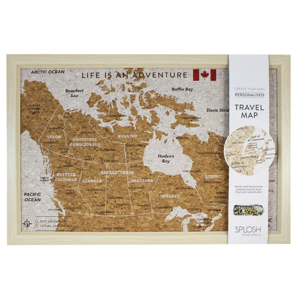 Travel Board Small Canada Map - ONLINE ONLY