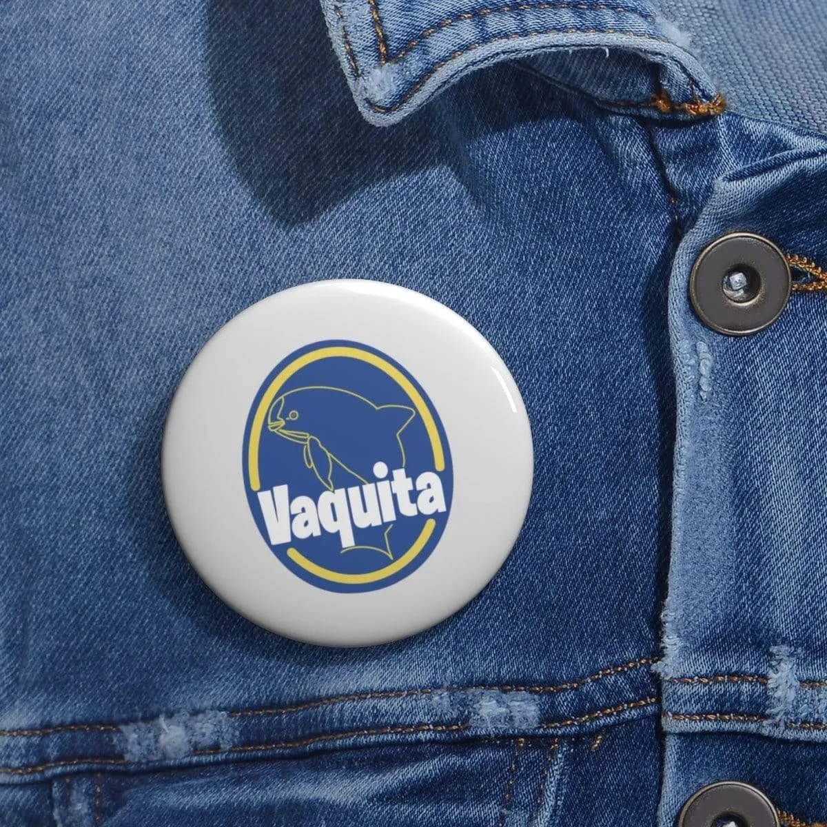 Vaquita Sticker Pin Buttons