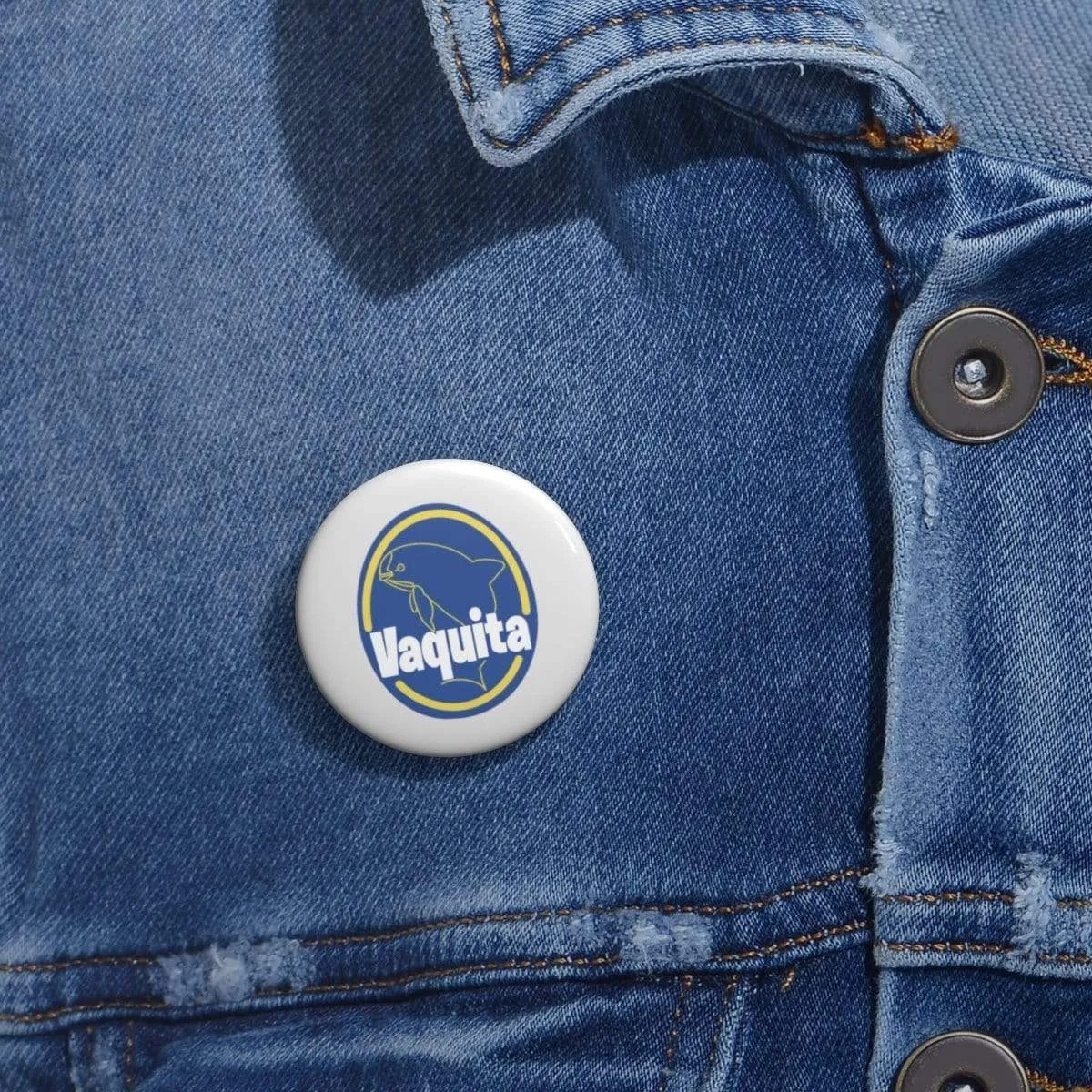 Vaquita Sticker Pin Buttons