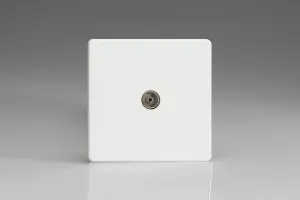 Varilight 1-Gang TV Plug Socket, Co-Axial Premium White XDQ8S