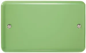 Varilight 2-Gang (Double), Blank Plate, Classic Lily Beryl Green XYDB.BG