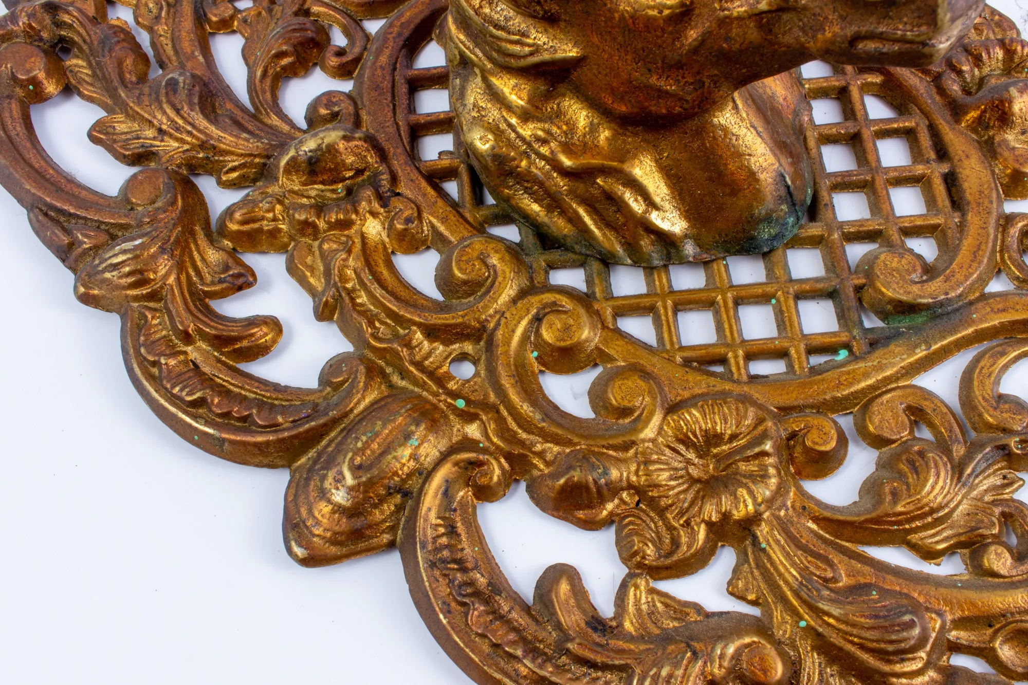 Vintage Brass Horse Plaque Found in France