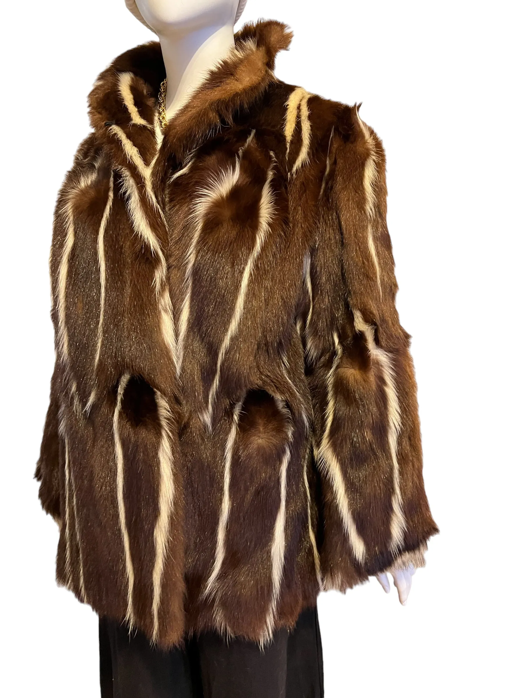 Vintage Fur Jacket - Striped Skunk