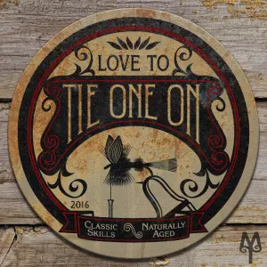 Vintage Tie One On, Wall Sign