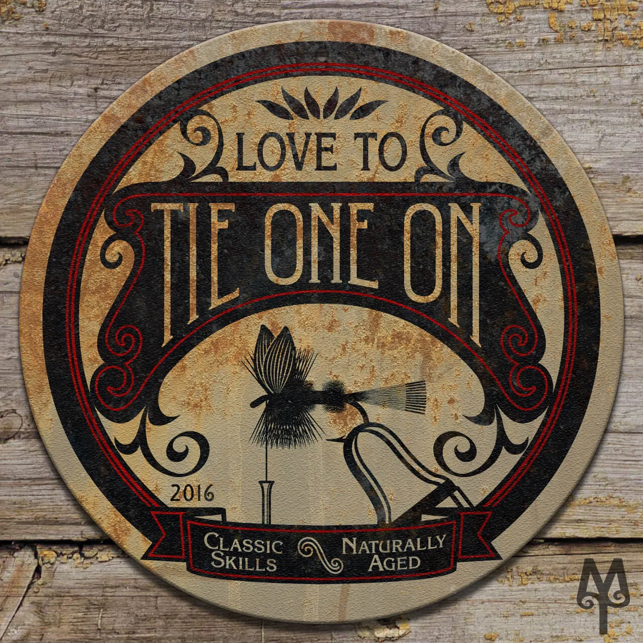 Vintage Tie One On, Wall Sign