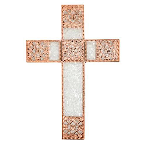 Wall Cross - Decorative Rose Gold Wall Cross - Home Decor