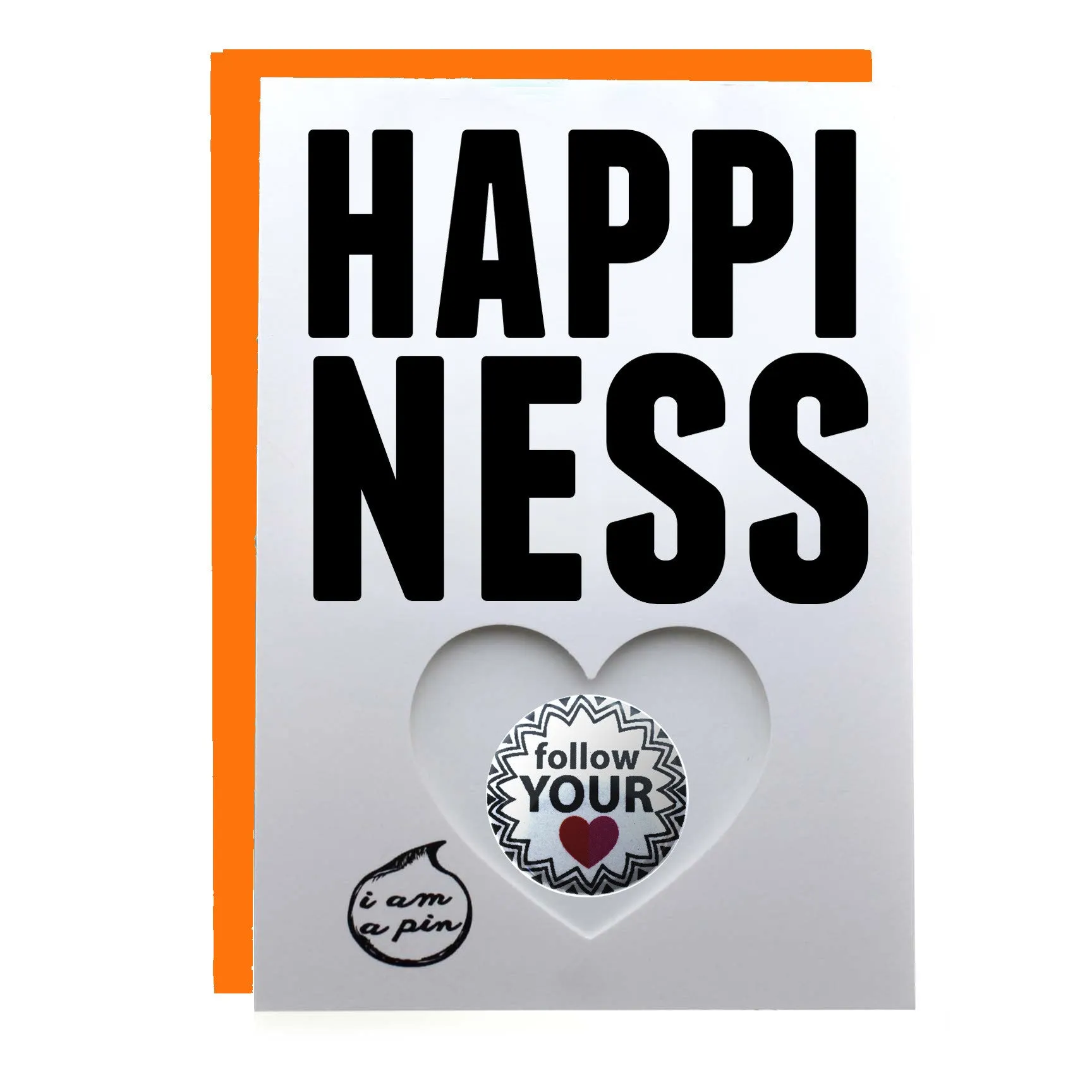 WHOLESALE PIN GREETING CARD - HAPPINESS