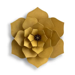 Wooden Decoration Flower, Honey Yellow