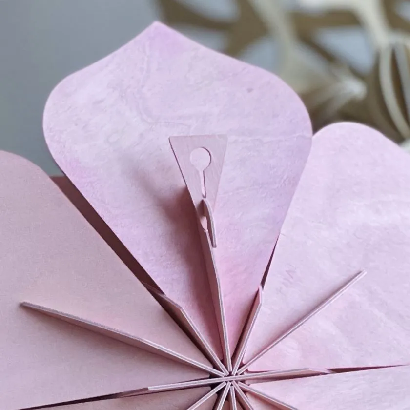 Wooden Decoration Flower, Honey Yellow