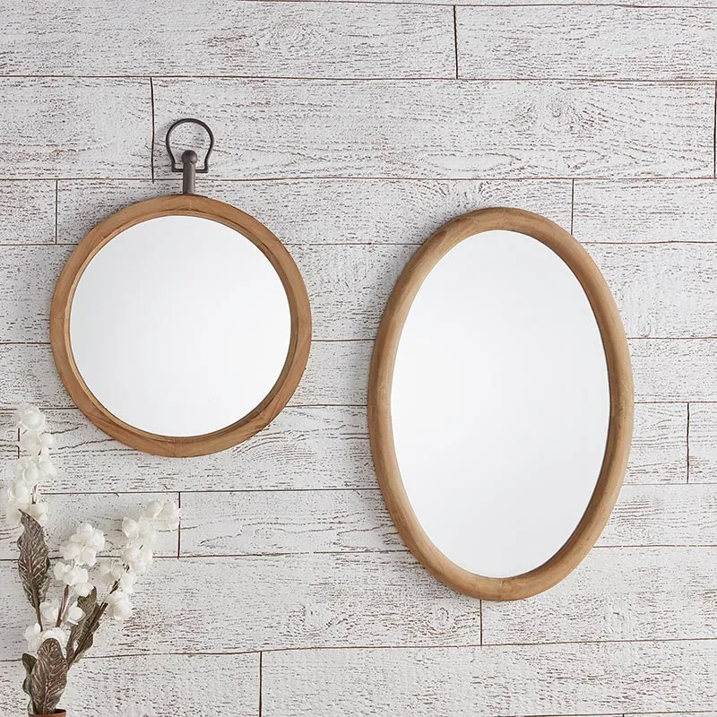 Wooden Hanging Mirror