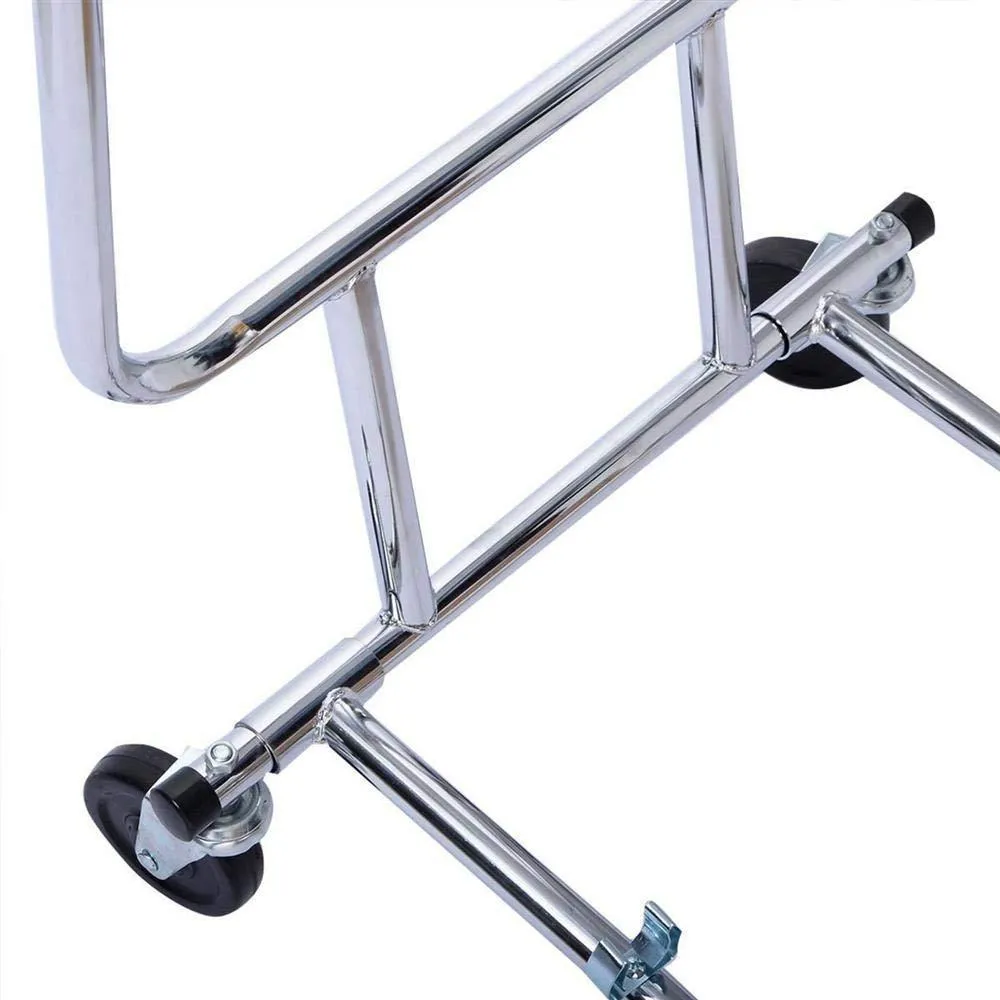 Yaheetech Commercial Grade Garment Rack Rolling Collapsible Rack Hanger Holder Heavy Duty Double Rail Clothes Rack Extendable Clothes Hanging Rack 2 Omni-Directional Casters w/Brake,250 lb Capacity