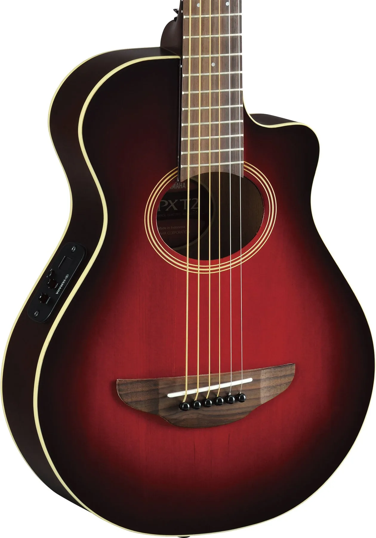 Yamaha APXT2 DRB APXT Series 3/4 Size Dark Red Burst 6 String RH Acoustic Electric Guitar with Gigbag