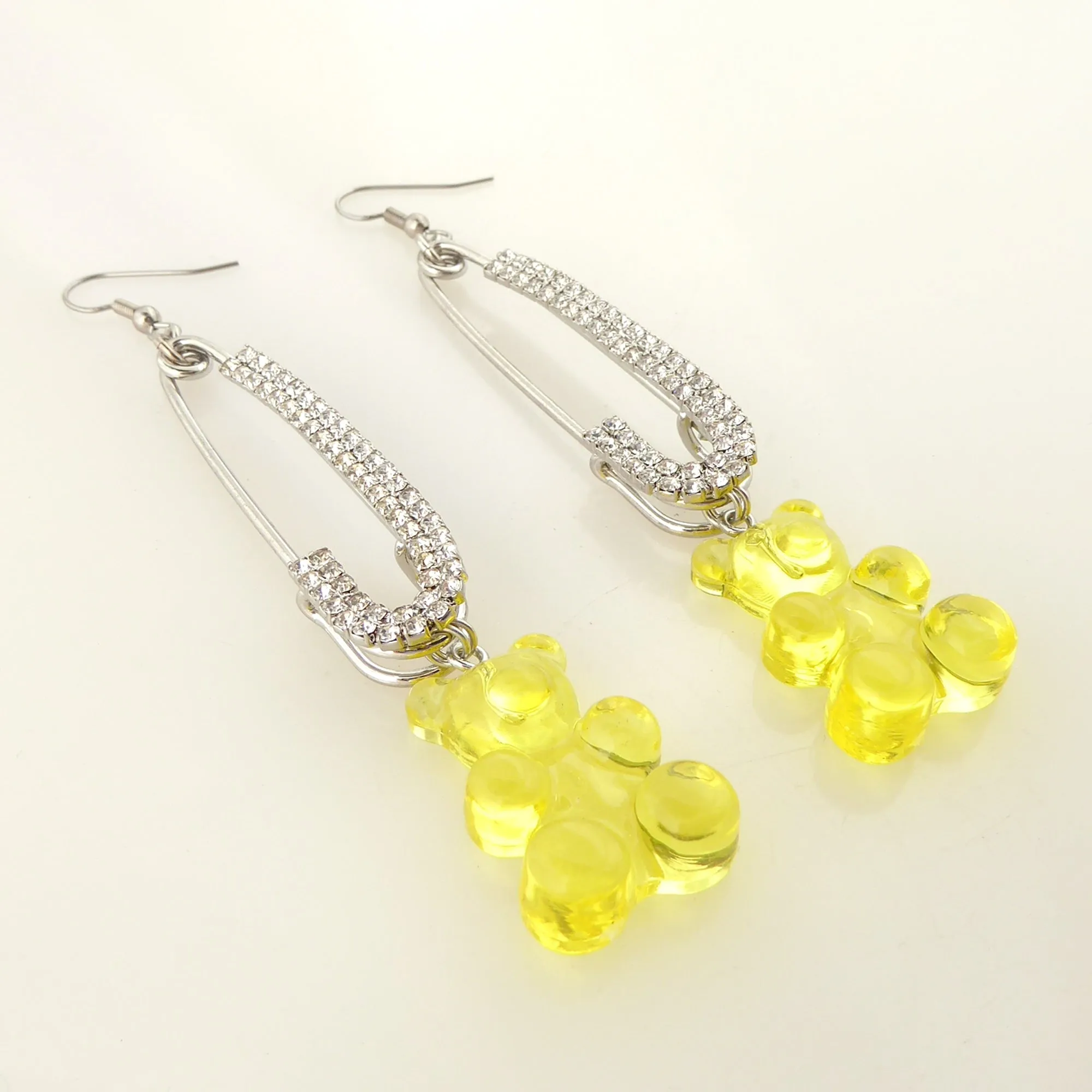 Yellow gummy bear earrings