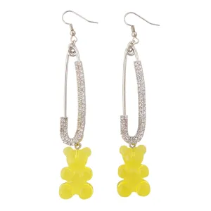 Yellow gummy bear earrings