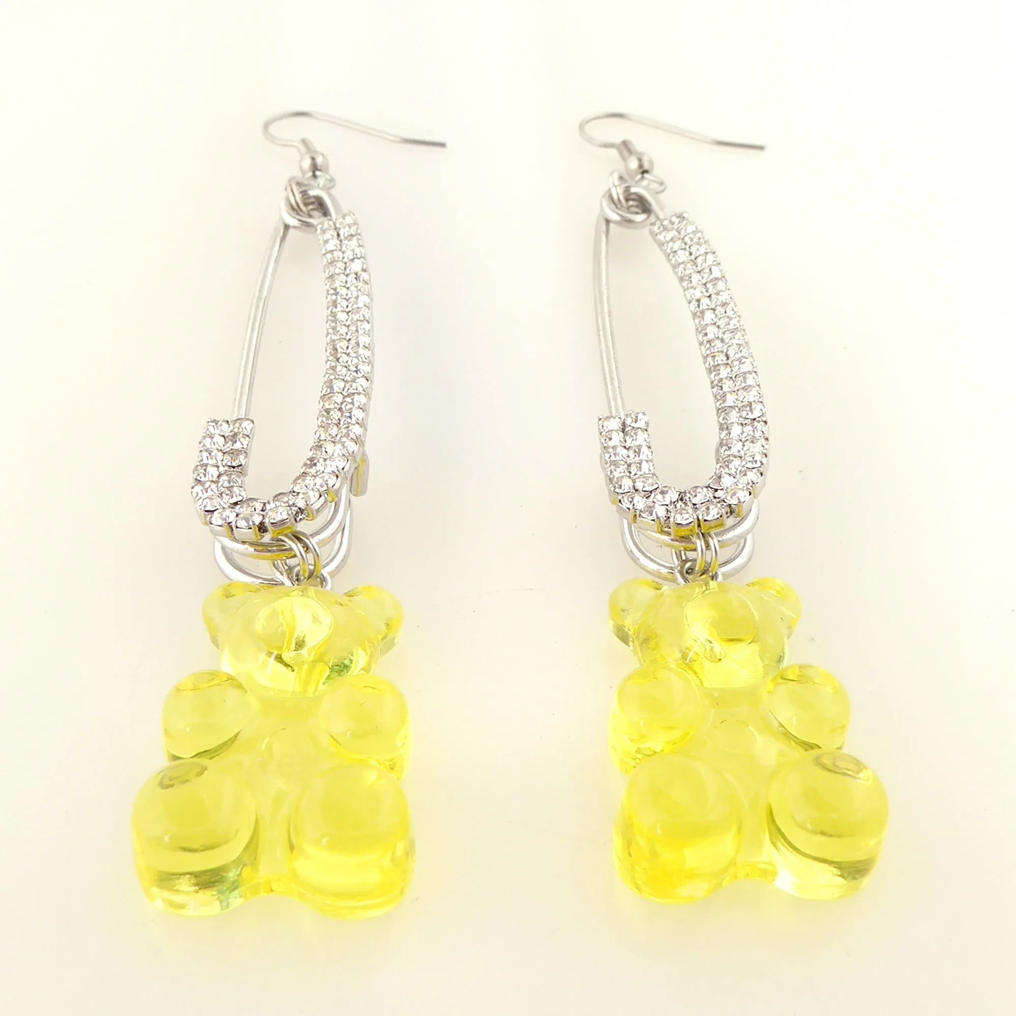 Yellow gummy bear earrings