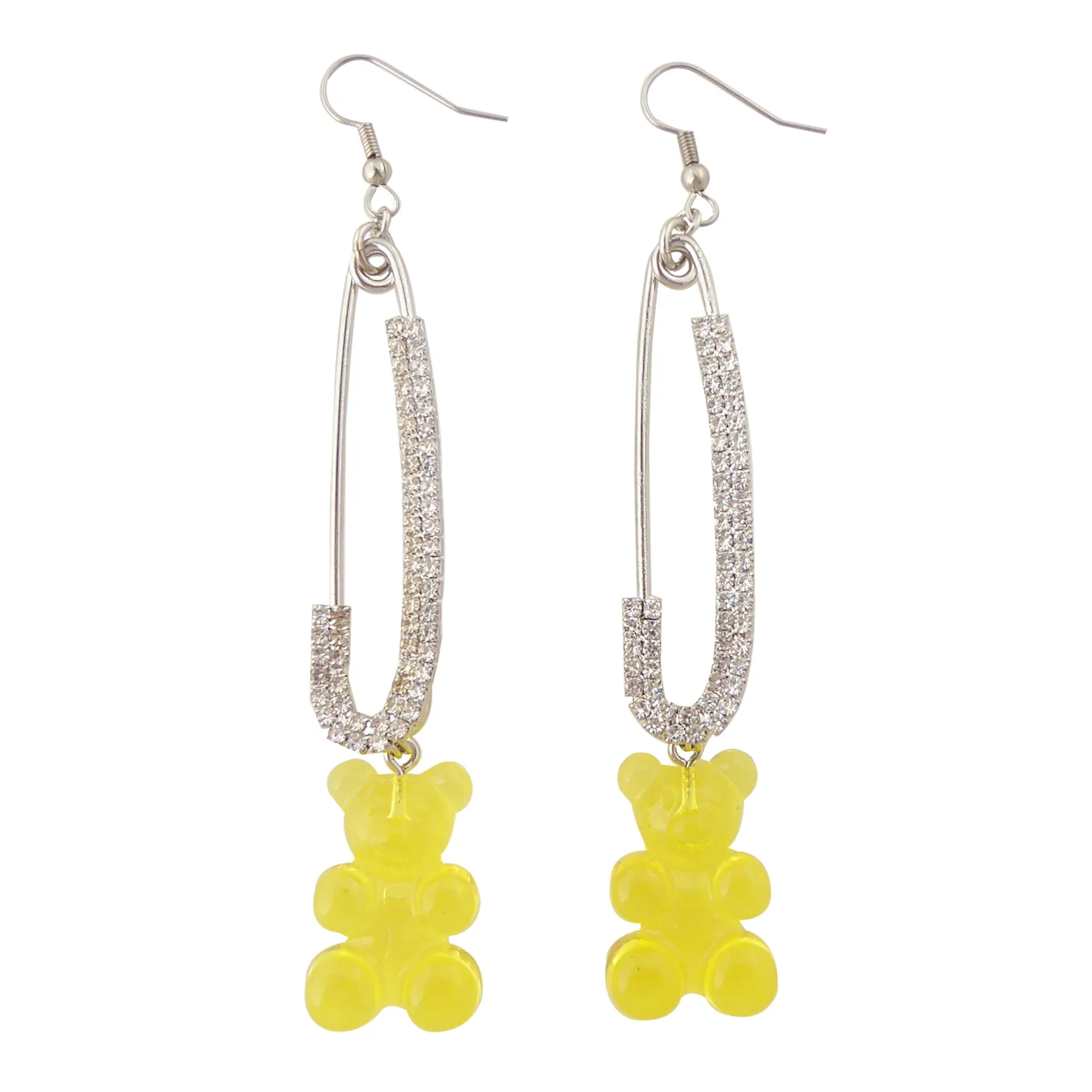 Yellow gummy bear earrings