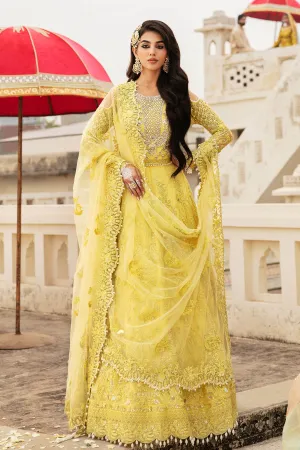 Yellow Lehenga Choli Bridal Mehndi Dress for Wedding